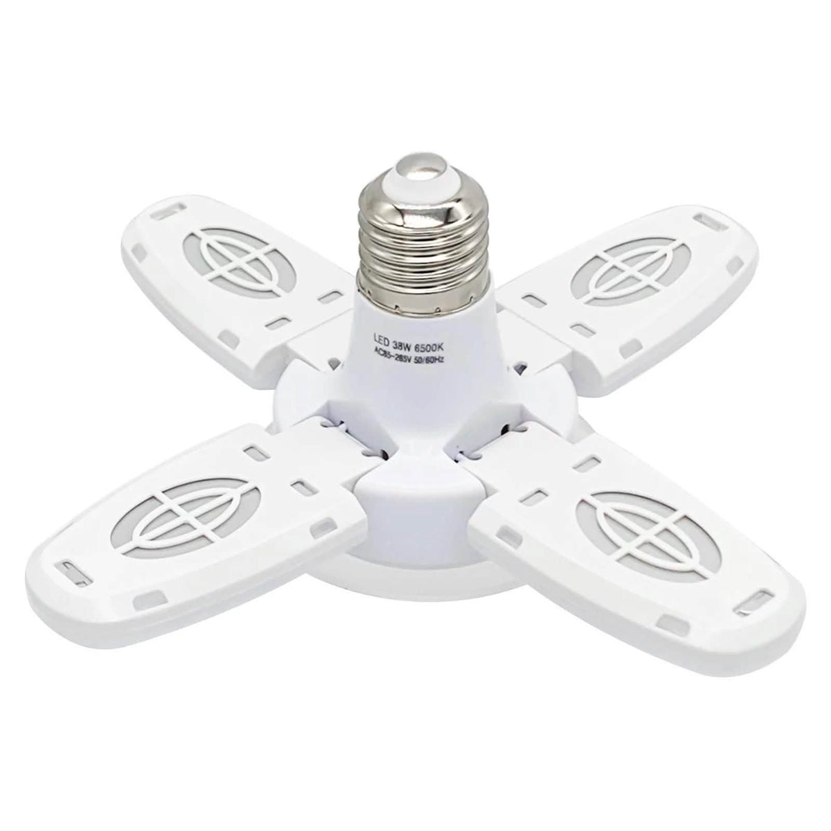 LED Dimmable Garage Ceiling Lights – 4 Adjustable Panels, Energy Saving 38W